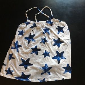 Star cross back tank top